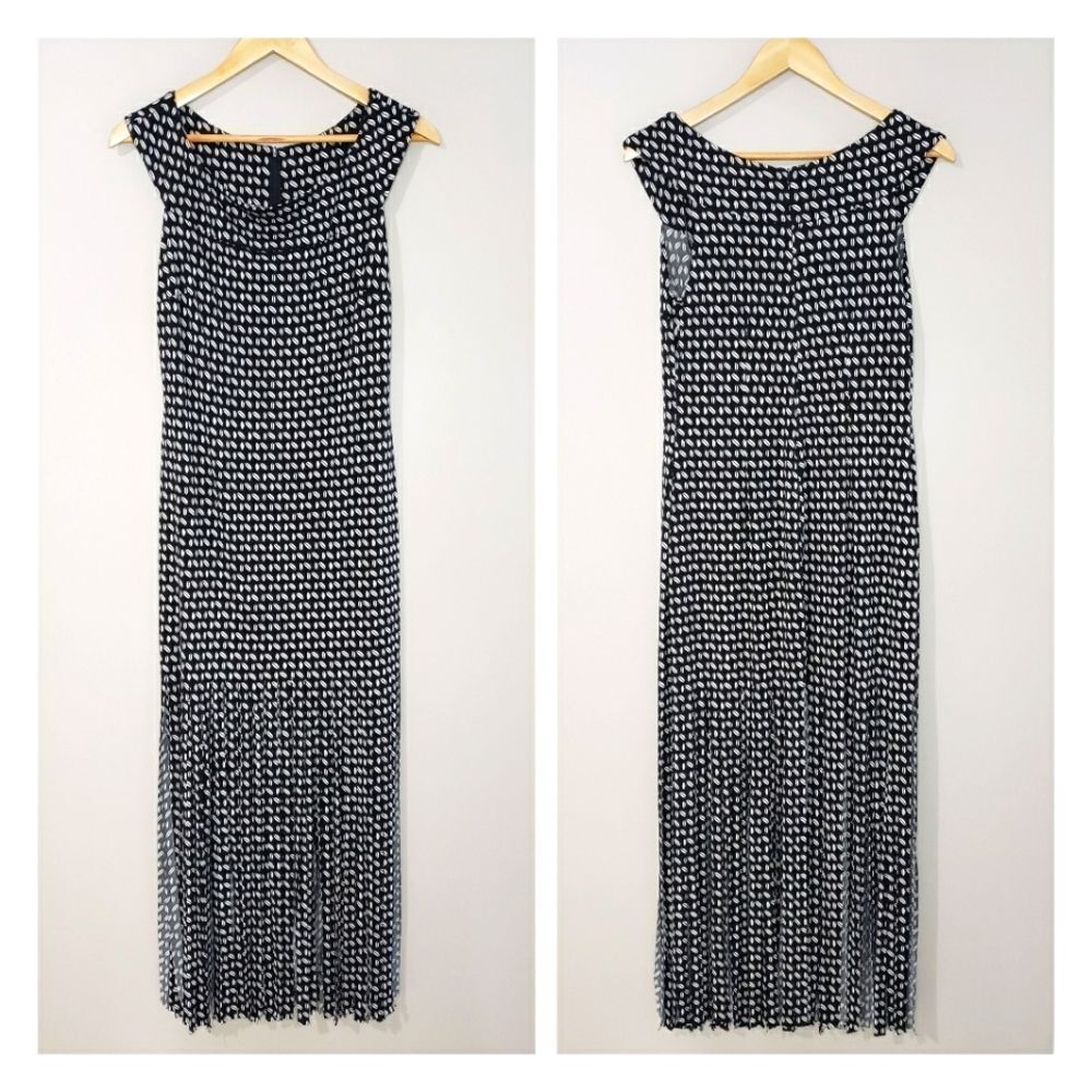 Frank Lyman Design Black and White Sheath Maxi Dress